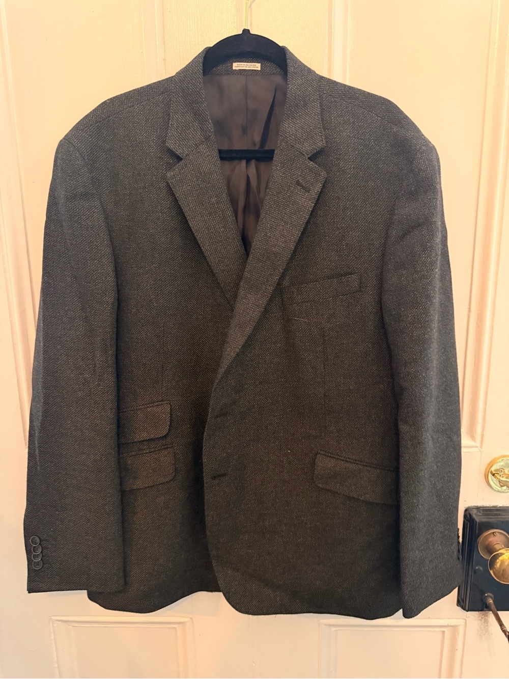 Classic Men's Gray Herringbone Blazer